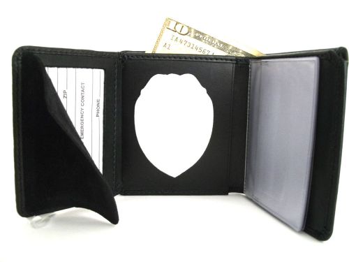 Shield &amp; ID Wallet Department Of Army Guard Recessed Badge Cut Out