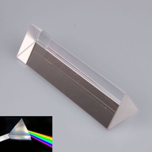 Optical Glass Triangular Prism Physics Teaching Light Spectrum Model 10cm T69S