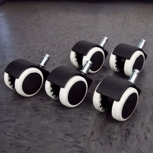 Funiture office chair 5 wheel caster wood floor rubber replacement swivel set for sale