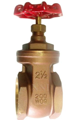 2-1/2&#034; npt brass threaded non rising stem gate valve 200 wog for sale