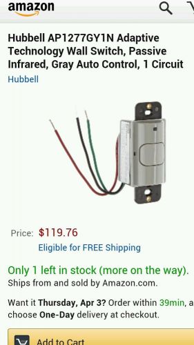 Hubbell motion sensor switch AP1277GY1N