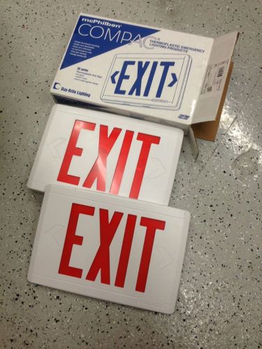 McPhilben Compac Thermoplastic CX Series Exit Sign CXL3RW Led New Lot Of 12