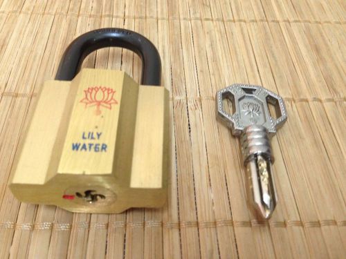 *rare* 10 pin, 40mm lily water padlock! 1 original key! for sale