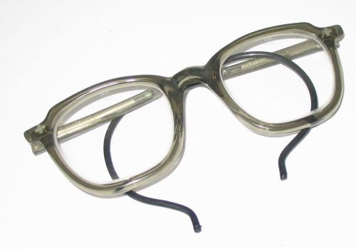 Vintage glendale optical co. glensite safety glasses glass lenses size 6-3/4 nos for sale