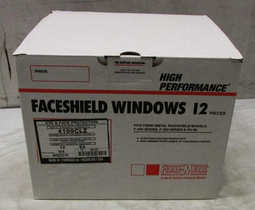 Lot of 12 Fibre-Metal 4199CLZ Clear Faceshield Windows