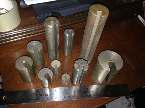 10 DUMONT &amp; OTHER KEYWAY BROACH BUSHING GUIDES  LARGEST 6 1/2&#034; x 1 1/2&#034;