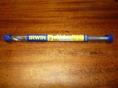 Irwin 60436 9/16 x 12&#034; oal longboy drill bit 1/2&#034; shank 3 flats f/ wood &amp; metal for sale