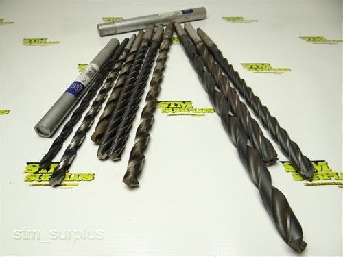 LOT OF 9 HSS JOBBER LENGTH TWIST DRILLS 3/8&#034; TO 3/4&#034; WITH 1MT TO 2MT REPUBLIC UN
