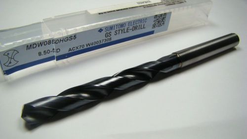 Sumitomo carbide coolant drill 8.50mm mdw0850hgs5 [1758] for sale