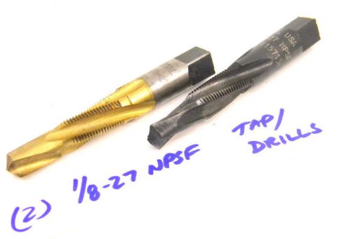 2 well used regal usa 1/8&#034; x 27 npsf drill pipe tap combo for sale