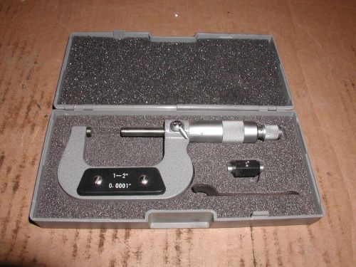Aerospace Outside Micrometer w/ Standard 1-2&#034; .0001&#034; Carbide Tipped
