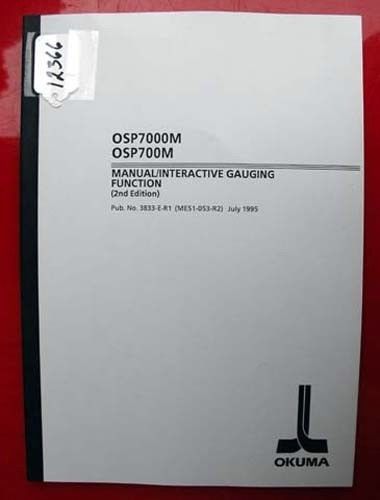 Okuma Manual/Interactive Gauging Function Manual: 3833-E-R1 (Inv.12366)