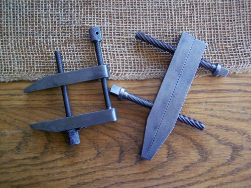 Vintage machinist clamps, brown &amp; sharpe, and one no name homemade ? nice condit for sale