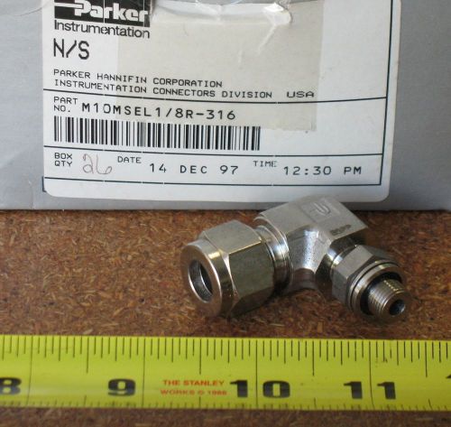 New parker s.s. metric a-lok tube fitting 10 mm elbows  m10msel1/8-316 for sale