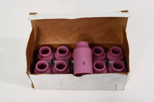 10 pcs. thermacut ceramic gas lens cup #8, tig welding 1/2&#034; alumina, 54n14 for sale