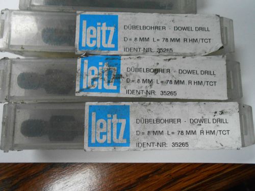 New leitz dowel drill 35265 d=8mm l=78 mm lhm/tct for sale