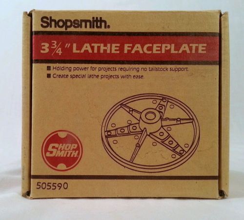 Shopsmith Mark V 500, 510, 520 Lathe 3 3/4 faceplate in original box.