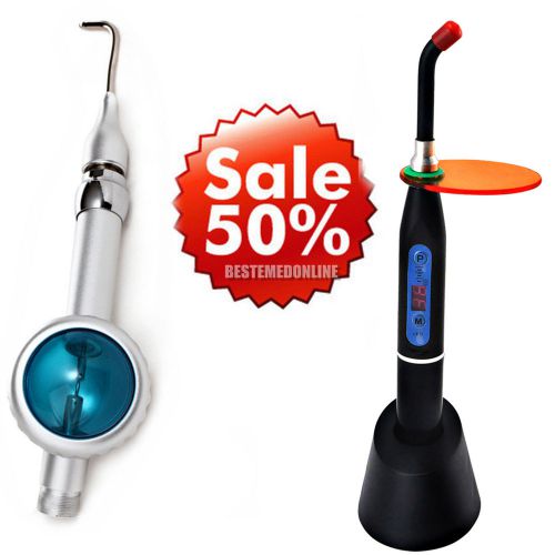 A+ Wireless Cordless Curing Light Lamp + Air Polisher Teeth Polishing Prophy 2H