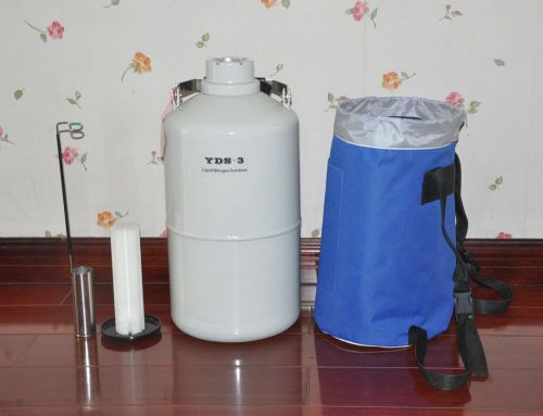 3 l liquid nitrogen ln2 tank+ straps cryogenic container s-2 for sale