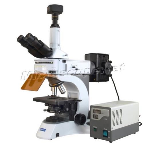 Omax transmitted epi-fluorescent microscope 40x-1000x+1.4mp ccd camera+software for sale