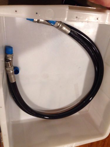 (2) swagelok 7r hydraulic hoses non-outgassing 1/2npt both ends 44&#034; tip to tip for sale