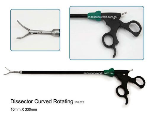 New Dissector Curved 10X330mm 360 Rotate Laparoscopy