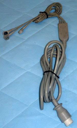HP / Philips M1733A ECG EKG 10&#039; Cable w/ 3 Snap Leads - 8 Pin