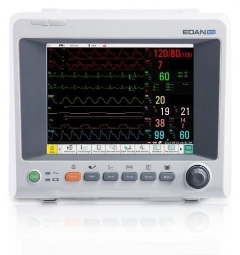 NEW Edan M50 Patient Monitor 5-Lead ECG, NIBP, Resp, 2-Temp, Pulse Rate