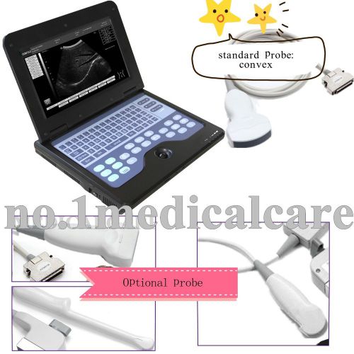 Portable full digital b-ultrasound scanner  with two probes for human use for sale