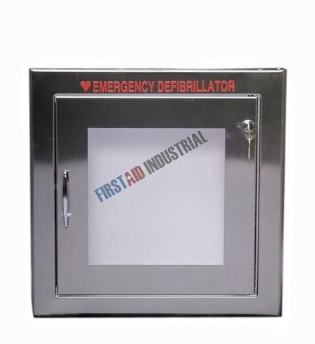 Recessed AED Cabinet - 14&#034; x 14&#034; x 7&#034; - Stainless Steel Finish