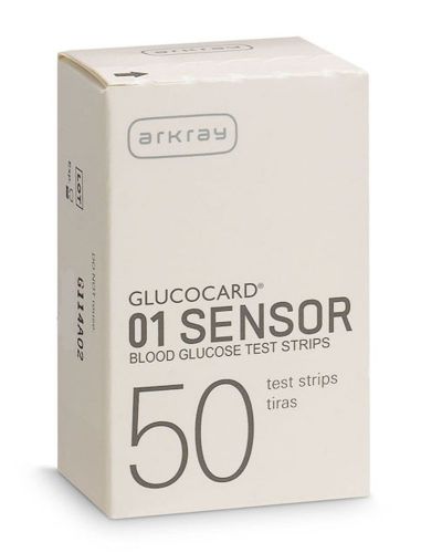 Arkray Glucocard 01 Sensor 50 Test Strips + 50 Free Lancets Exp Date: 07/2015