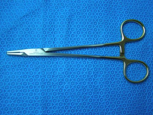 NEW MAYO-HEGAR Needle Holder T/C 6.5&#034; GOLD-Rings Surgical Veterinary Instrument