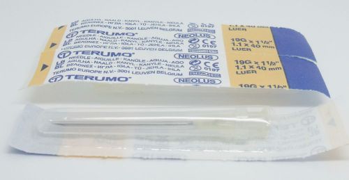 100x 19G (1.1mm) Cream 1.5 Inch (40mm) Hypodermic Needles Not With Syringe
