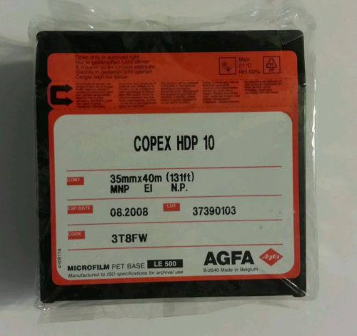 Brand New and Sealed, COPEX HDP 10 35mm x 40m Microfilm, Expired