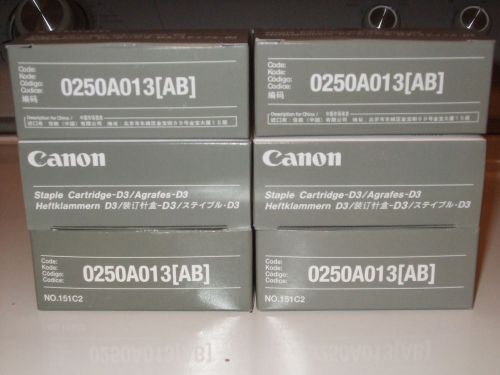 6 BOXES CANON D-3 STAPLES ( EA. BOX PK. 2 CART.) 0250A013AB