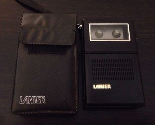 Vintage Lanier MS-105 Microcassette Dictation Machine w/ original leather case