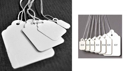 White String Strung Swing Tie on Labels Price Tag Tags Tickets Jewellery Labels