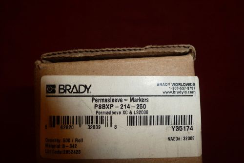 Brady permasleeve wire markers psbxp-214-250 for sale