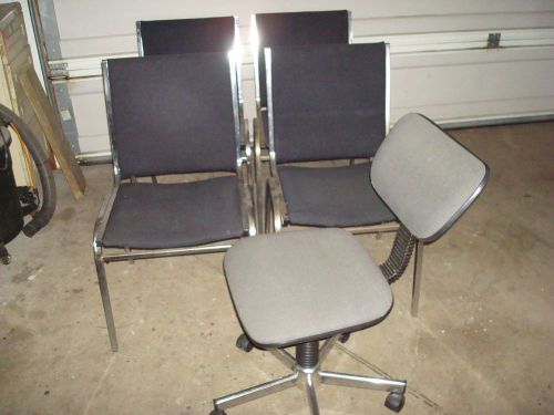 5 office chairs