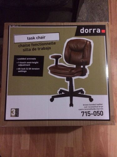 Dorra Brown Bonded Leather Task Chair