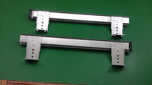 2 PULL OUT METAL GUIDE RAILS FOR COMPUTER TABLE KEABOARD TRAY