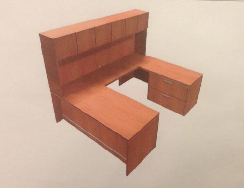 NEW Indiana Furniture Desk ELEVATE SERIES  Left Pedestal U-shape