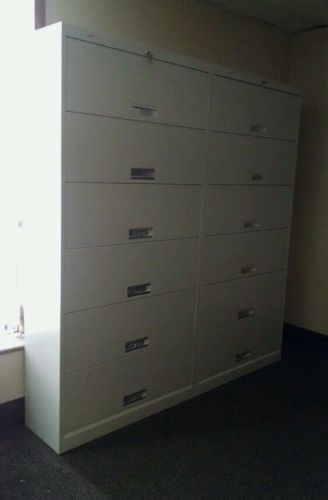 HON 6-Tier Locking Medical/Business Open Shelving Lateral Filing Cabinet