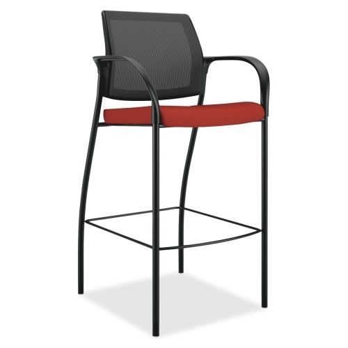HON Ignition Cafe-height Stool - Fabric Crimson Red Seat - Steel