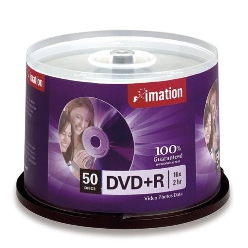 Imation 17343 DVD+R 16X 4.7GB Branded Single-Sided Write Once 50/PK SR