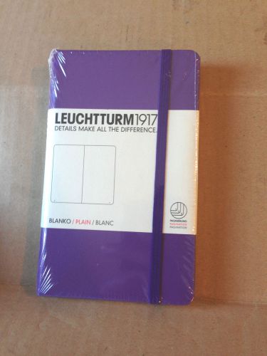 LEUCHTTURM PLAIN NOTEBOOK 9x14cm Purple Hardcover