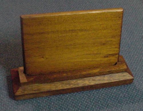 Nice Oiled Wood Desk Stand Display Holder With an area of 4-7/8” Long X 3” High