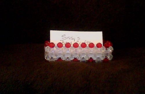 HANDCRAFTED CHRISTMAS CRYSTAL BUSINESS CARD HOLDER
