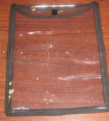 Shop Ticket Holders 9x12 Gusseted Stitched Clear Black Frame CLI39912 15/bx