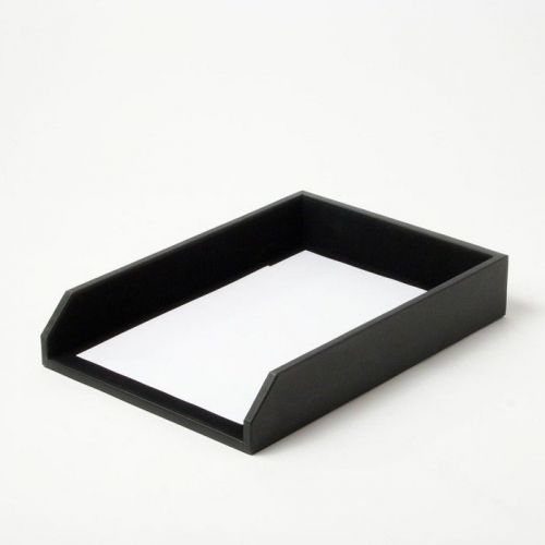 Black leather legal letter tray for sale